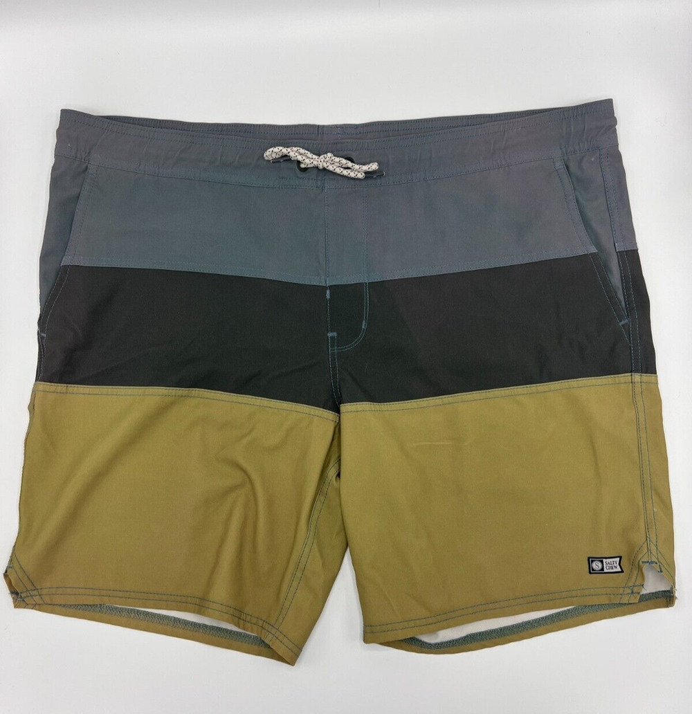 SALTY CREW Men's Boardshorts Waist 40 BEACONS - Moss - Size M - Gently Used